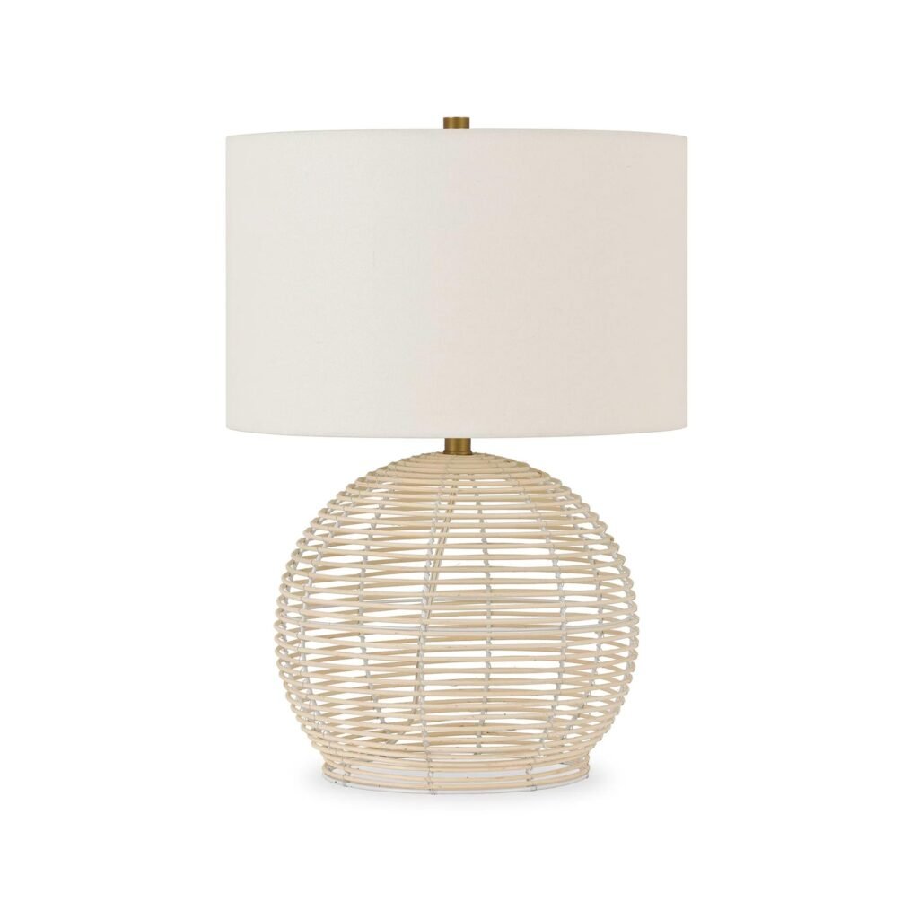 مصباح طاولة Coastal Rattan من Evelyn&Zoe 21