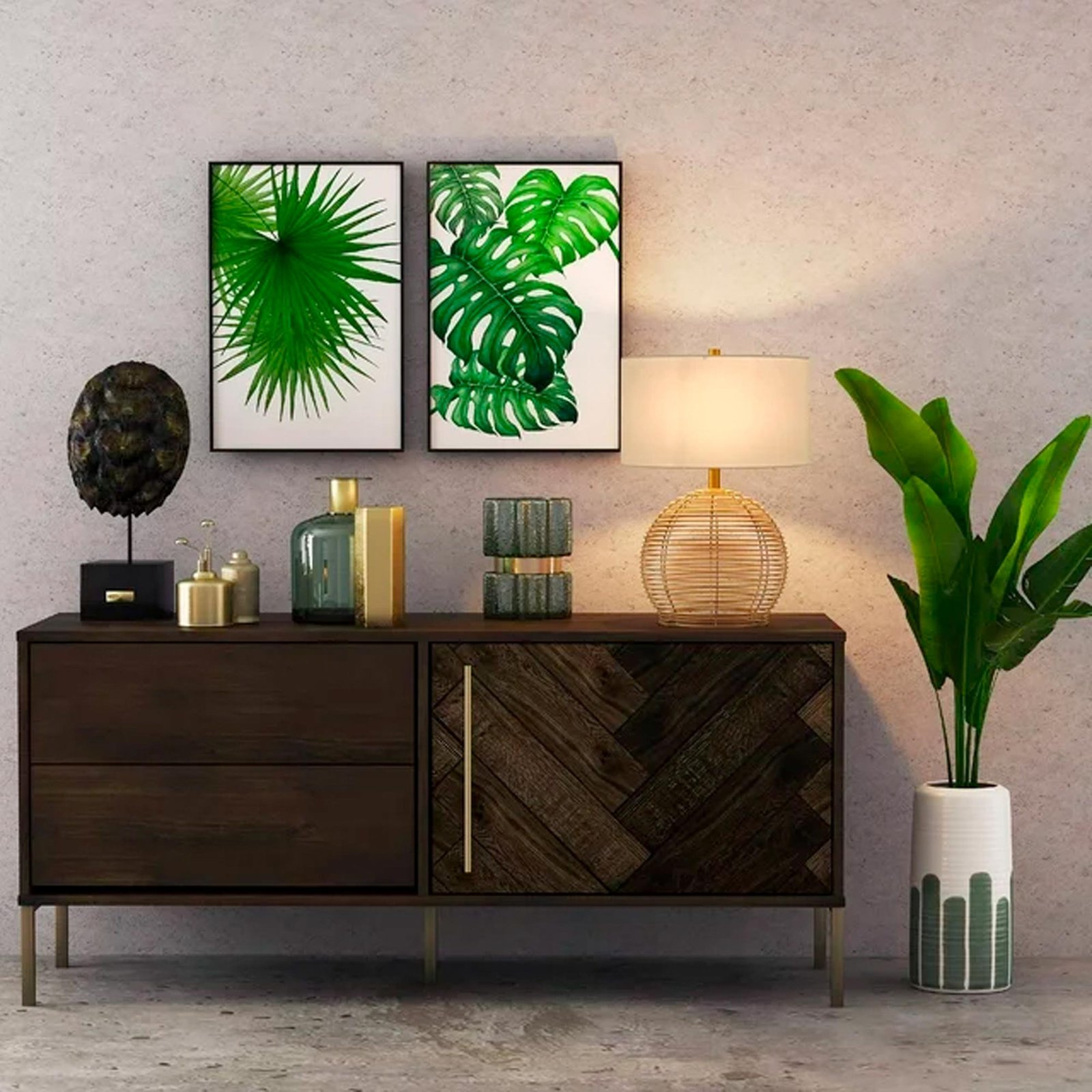 مصباح طاولة Coastal Rattan من Evelyn&Zoe 21 - الصورة 3